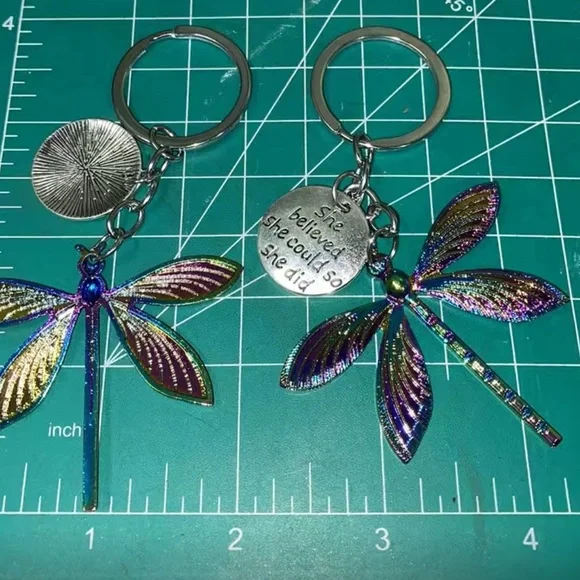 Firefly Keychain Charm Pendant Backpack Bag Charm Velvet Gift Pouch 2 Pieces - Picture 9 of 15